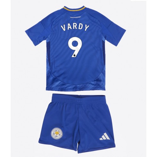 Fotbalové Dres Leicester City Jamie Vardy #9 Dětské Domácí 2024-25 Krátký Rukáv (+ trenýrky)